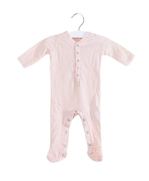 A Pink Long Sleeve Jumpsuits from Bonton in size 0-3M for girl. (Front View)