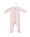 A Pink Long Sleeve Jumpsuits from Bonton in size 0-3M for girl. (Front View)