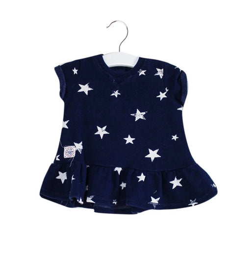 A Navy Short Sleeve Tops from Ralph Lauren in size 0-3M for girl. (Front View)