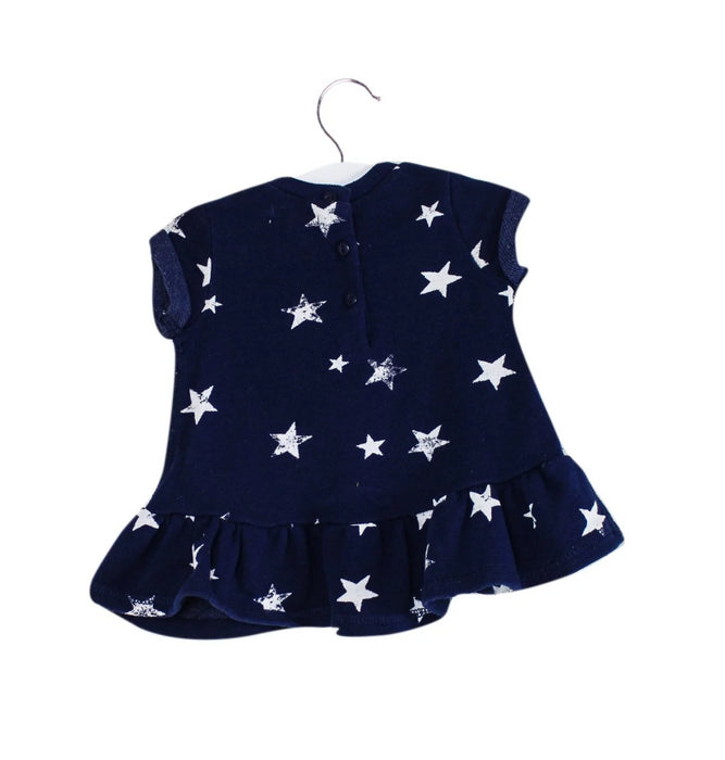A Navy Short Sleeve Tops from Ralph Lauren in size 0-3M for girl. (Back View)