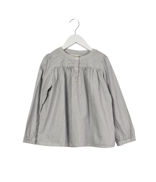 A Black Long Sleeve Tops from Bonpoint in size 6T for girl. (Front View)