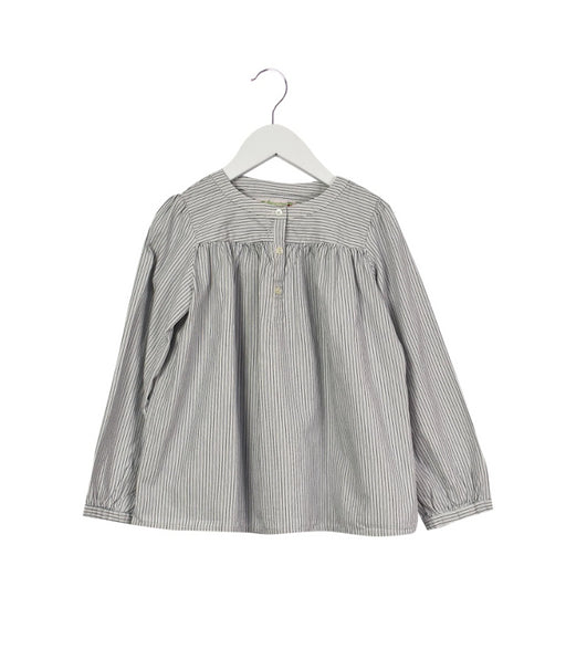 A Black Long Sleeve Tops from Bonpoint in size 6T for girl. (Front View)