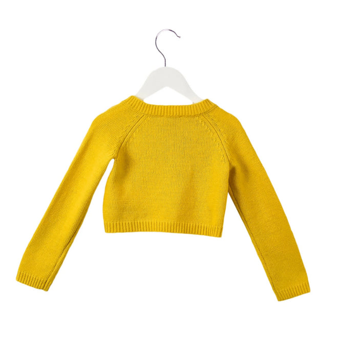 A Yellow Cardigans from Monnalisa in size 5T for girl. (Back View)