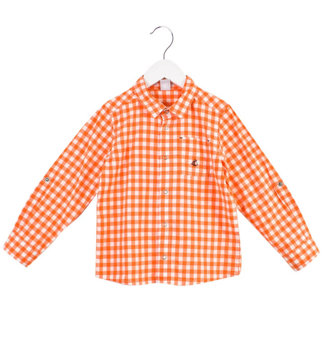 A Orange Shirts from Petit Bateau in size 6T for boy. (Front View)