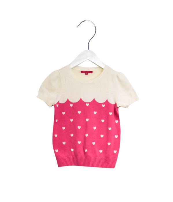 A Pink Knit Sweaters from Nicholas & Bears in size 6T for girl. (Front View)