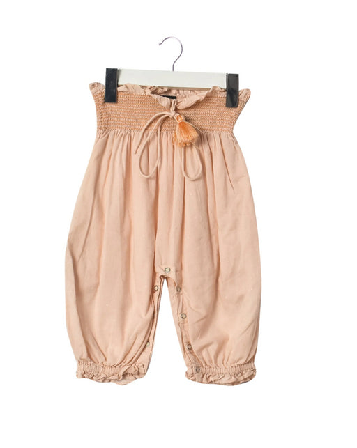 A Beige Long Overalls from Velveteen in size 3-6M for girl. (Front View)