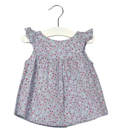A Blue Sleeveless Dresses from Velveteen in size 3-6M for girl. (Front View)