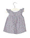 A Blue Sleeveless Dresses from Velveteen in size 3-6M for girl. (Back View)