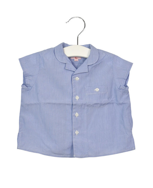 A Blue Short Sleeve Shirts from Bonpoint in size 3-6M for girl. (Front View)
