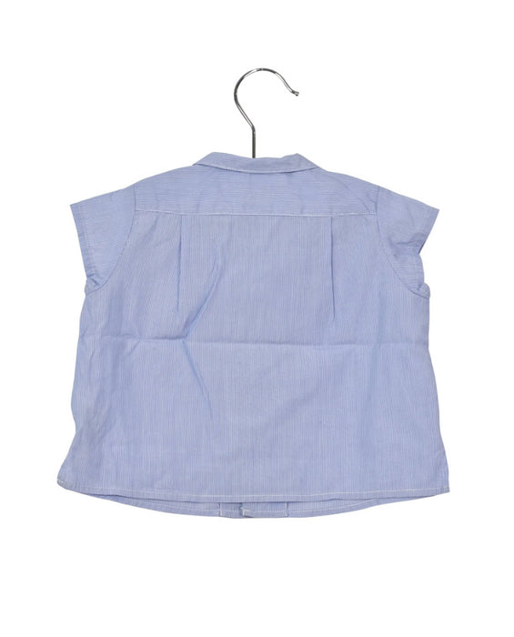 A Blue Short Sleeve Shirts from Bonpoint in size 3-6M for girl. (Back View)