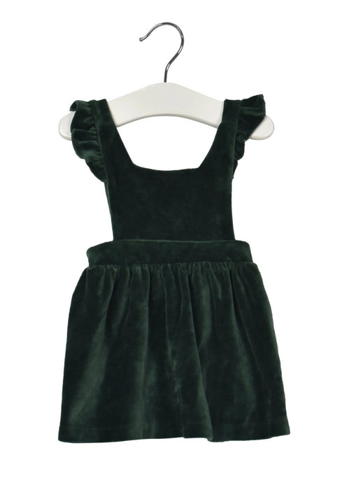 A Green Overall Dresses from Play Up in size 3-6M for girl. (Front View)