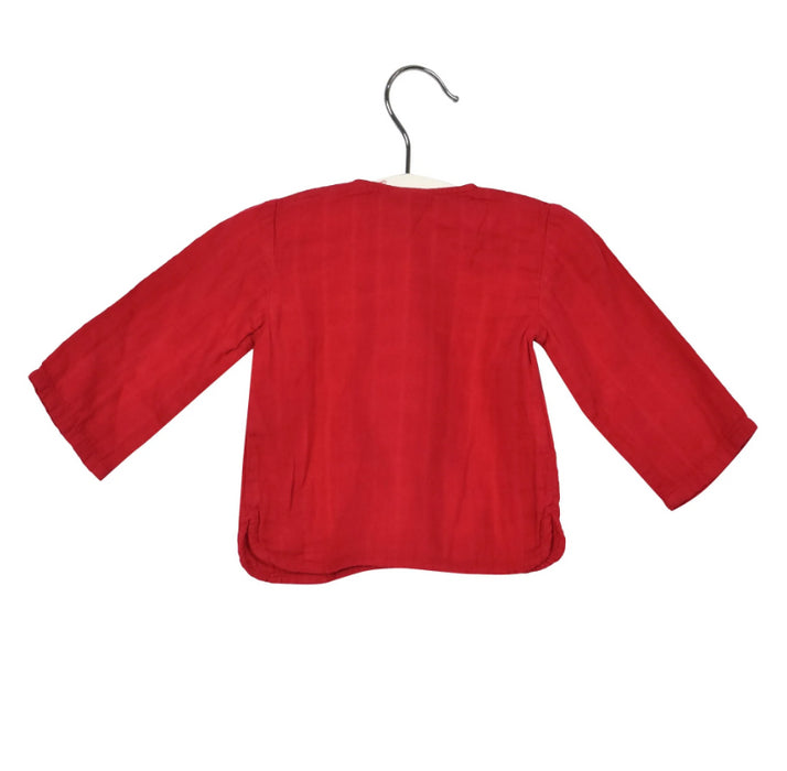 A Red Long Sleeve Tops from Bonton in size 3-6M for girl. (Back View)