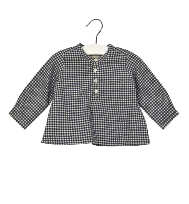 A Navy Long Sleeve Tops from Bonpoint in size 3-6M for neutral. (Front View)