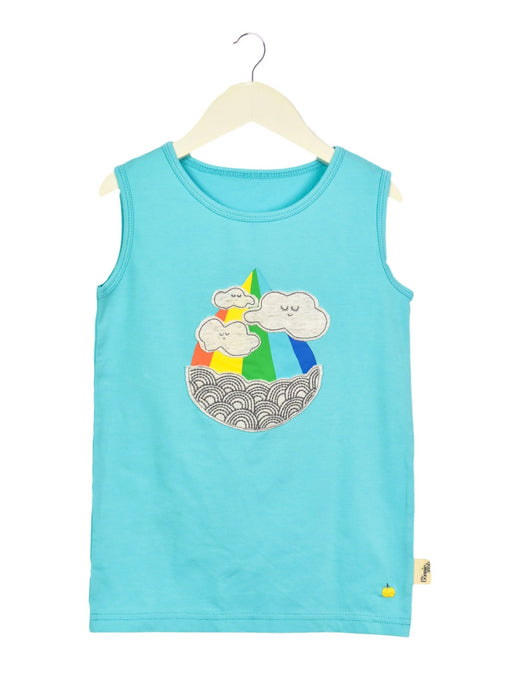 A Blue Sleeveless Dresses from The Bonnie Mob in size 2T for girl. (Front View)