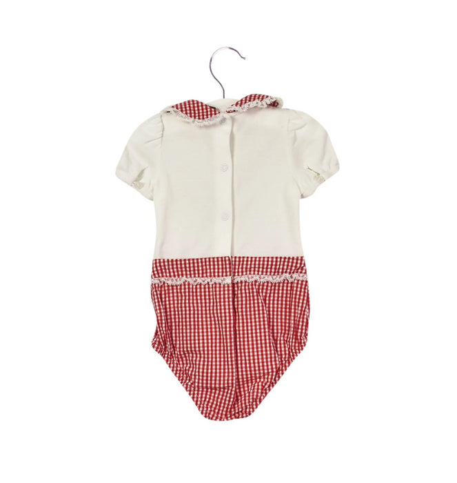 A Red Short Sleeve Bodysuits from Nicholas & Bears in size 3-6M for girl. (Back View)