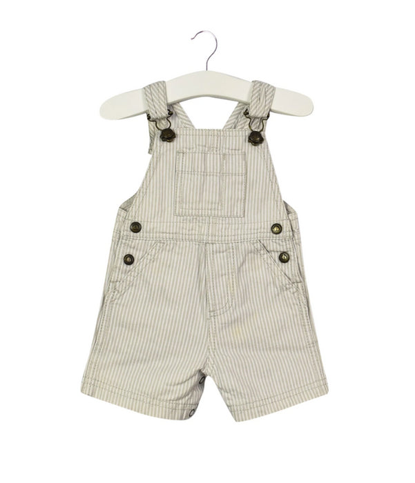 A Beige Overall Shorts from Petit Bateau in size 0-3M for boy. (Front View)