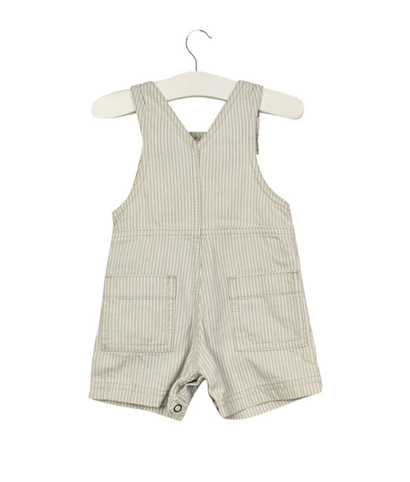 A Beige Overall Shorts from Petit Bateau in size 0-3M for boy. (Back View)