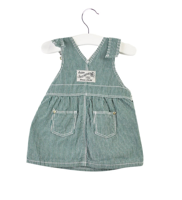 A Green Overall Dresses from Petit Bateau in size 3-6M for girl. (Back View)