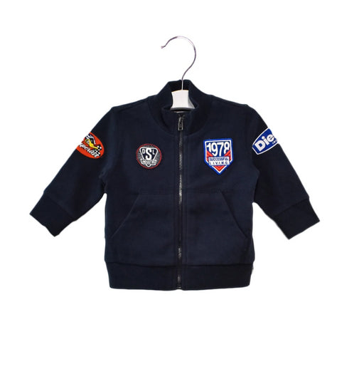 A Navy Zippered Sweatshirts from Diesel in size 3-6M for boy. (Front View)