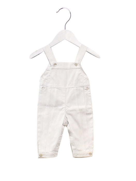 A White Long Overalls from Ovale in size 3-6M for girl. (Front View)