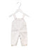 A White Long Overalls from Ovale in size 3-6M for girl. (Front View)