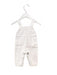 A White Long Overalls from Ovale in size 3-6M for girl. (Back View)