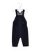 A Navy Long Overalls from Petit Bateau in size 3-6M for girl. (Front View)