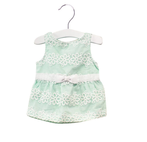 A Green Sleeveless Dresses from Janie & Jack in size 6-12M for girl. (Front View)