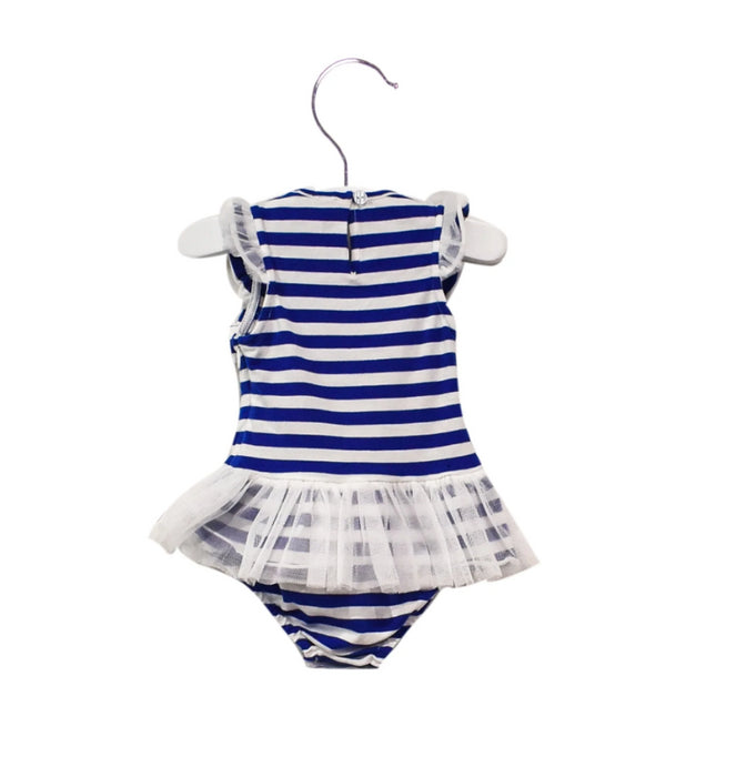 A Blue Short Sleeve Rompers from Nicholas & Bears in size 3-6M for girl. (Back View)