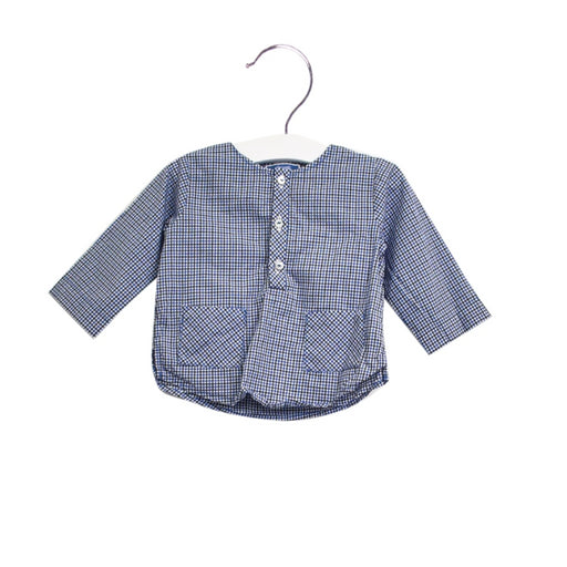 A Blue Long Sleeve Tops from Jacadi in size 3-6M for girl. (Front View)