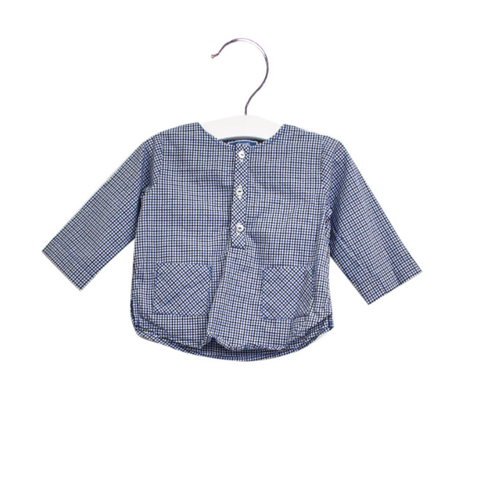 A Blue Long Sleeve Tops from Jacadi in size 3-6M for girl. (Front View)