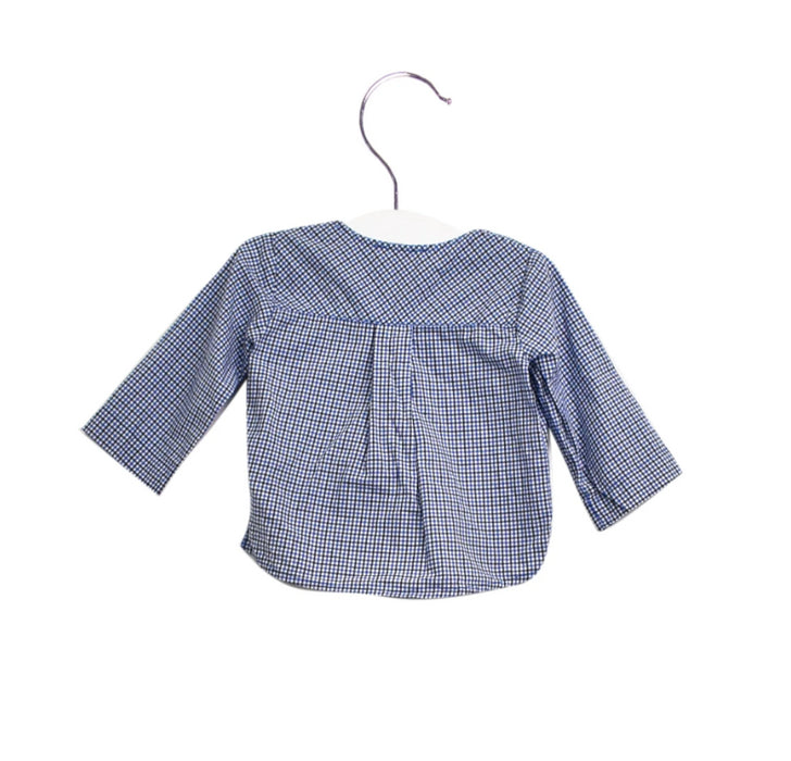 A Blue Long Sleeve Tops from Jacadi in size 3-6M for girl. (Back View)