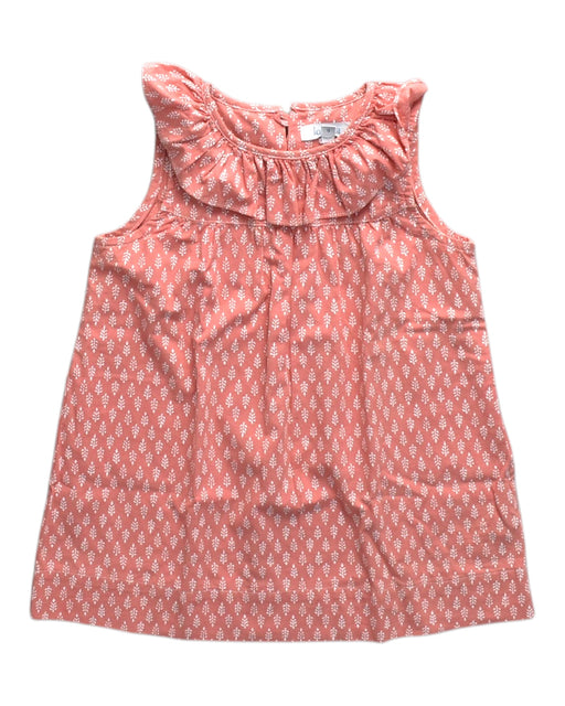 A Orange Sleeveless Dresses from Lolilota in size 6T for girl. (Front View)