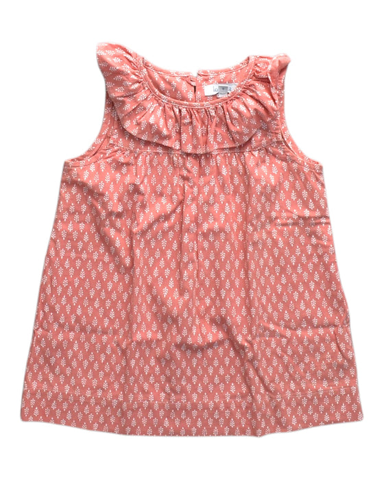 A Orange Sleeveless Dresses from Lolilota in size 6T for girl. (Front View)