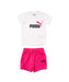 A White Shorts Sets from Puma in size 3-6M for girl. (Front View)