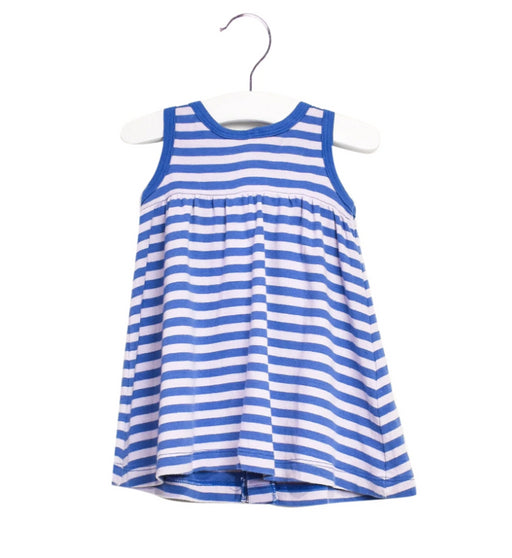 A Blue Sleeveless Dresses from Petit Bateau in size 3-6M for girl. (Front View)