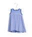 A Blue Sleeveless Dresses from Petit Bateau in size 3-6M for girl. (Back View)