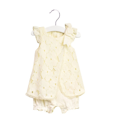 A White Rompers from Nicholas & Bears in size 6-12M for girl. (Front View)