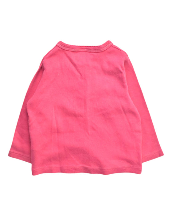 A Pink Cardigans from Petit Bateau in size 6-12M for girl. (Back View)