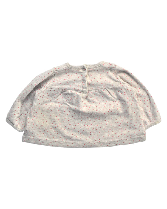 A White Long Sleeve Tops from Petit Bateau in size 3-6M for girl. (Back View)