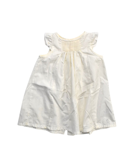 A White Sleeveless Dresses from Petit Bateau in size 6-12M for girl. (Front View)