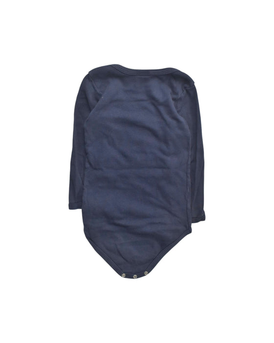A Navy Long Sleeve Bodysuits from Petit Bateau in size 18-24M for boy. (Back View)