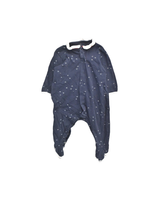 A Navy Onesies from Petit Bateau in size 18-24M for boy. (Front View)
