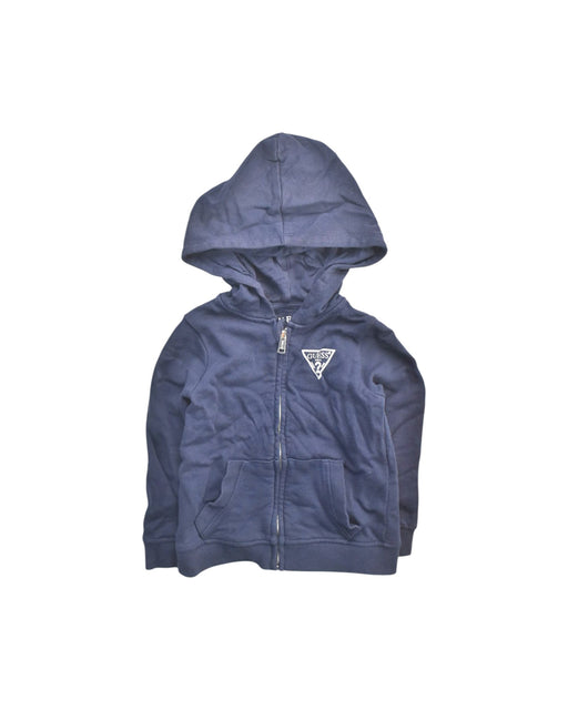 A Blue Zippered Sweatshirts from Guess in size 18-24M for boy. (Front View)