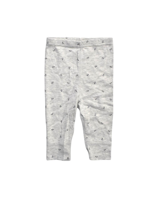 A Grey Leggings from Petit Bateau in size 6-12M for girl. (Front View)