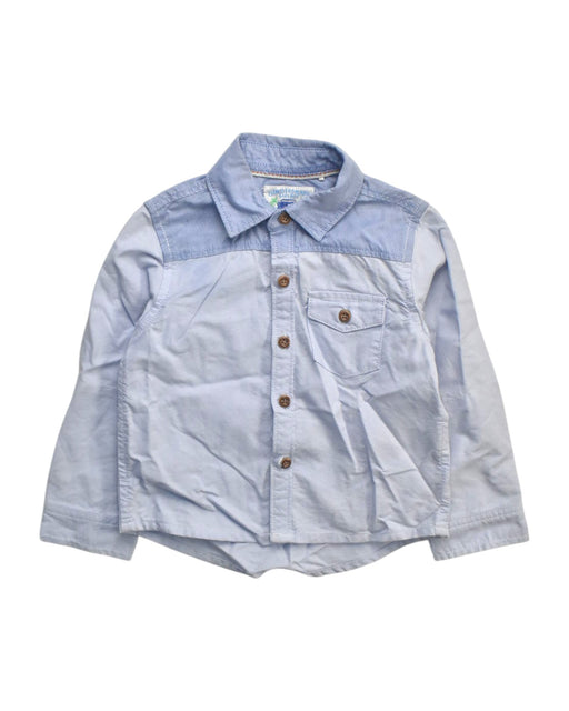 A Blue Long Sleeve Shirts from Gingersnaps in size 12-18M for boy. (Front View)