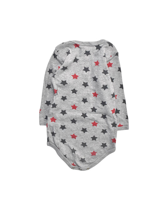 A Grey Long Sleeve Bodysuits from Petit Bateau in size 12-18M for boy. (Back View)