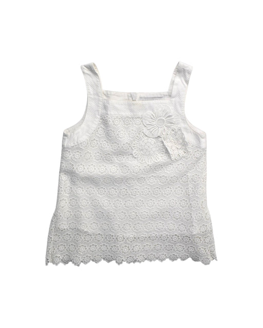 A White Sleeveless Tops from Gingersnaps in size 10Y for girl. (Front View)