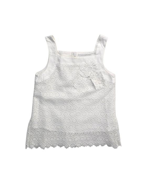 A White Sleeveless Tops from Gingersnaps in size 10Y for girl. (Front View)