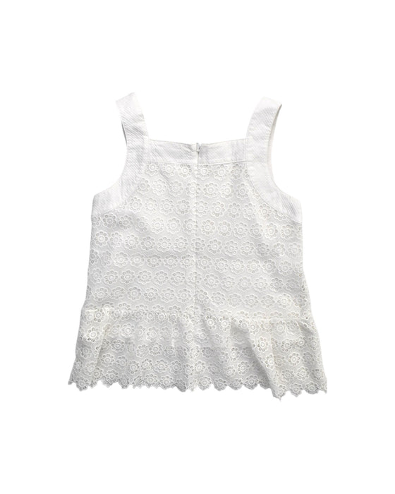 A White Sleeveless Tops from Gingersnaps in size 10Y for girl. (Back View)